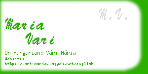 maria vari business card