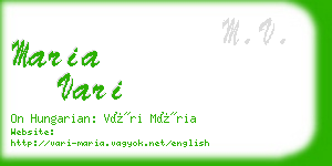 maria vari business card